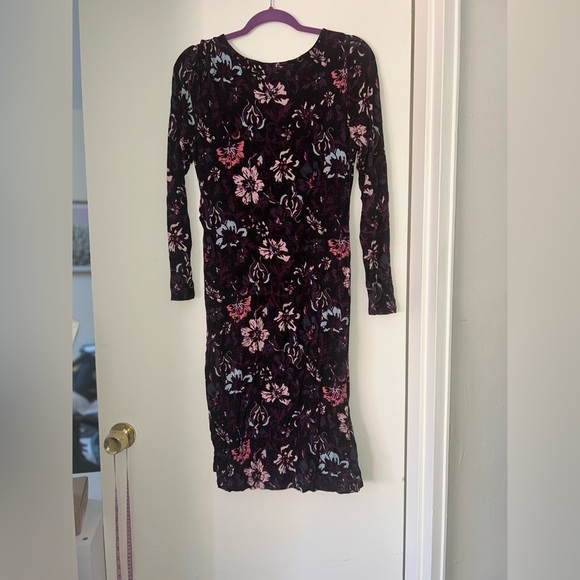 Jessica Simpson maternity Black Sheath Dress Long Sleeve Scoop Neck - Picture 5 of 5